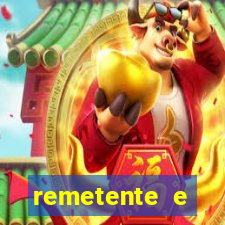 remetente e destinatário modelo