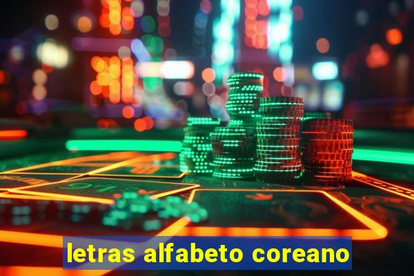 letras alfabeto coreano